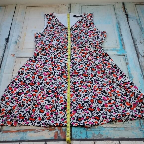 Tommy Hilfiger Navy Pink Orange Floral Flower Summer Stretchy Plus Size Dress 14 - Picture 9 of 14